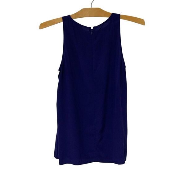Ellie Kai | Silk Tank Top Sleeveless Blue Purple- Size 0 - Picture 6 of 6